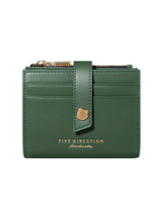 Women Green Vegan Leather Small Wallet