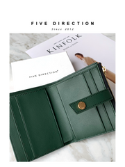 Minimalist Women Green Vegan Leather Small Wallet BILLFOLD Card Holders Slim Card Holder Wallet Credit Card Holder For Women