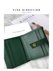 Women Green Vegan Leather Small Wallet