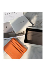 Minimalist Women Matcha Green Leather Slim Card Holders Small Card Wallet Cute Card Holder Credit Card Holder For Women