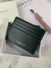 Minimalist Women Matcha Green Leather Slim Card Holders Small Card Wallet Cute Card Holder Credit Card Holder For Women