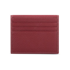Minimalist Women Scarlet Leather Slim Card Holders Small Card Wallet Cute Card Holder Credit Card Holder For Women