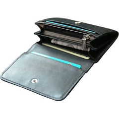 Minimalist Womens Light Pink Leather Billfold Wallet Small Wallet with Coin Pocket Slim Wallet for Ladies