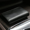 Minimalist Womens Black Leather Billfold Wallet Small Wallet with Coin Pocket Slim Wallet for Ladies