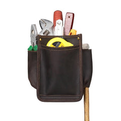 Cool Men's Leather Tool Pouch electrician Waist tool bag  Belt Pouch For Men