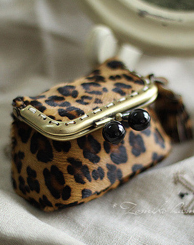 Handmade cute womens leather small change purse coin wallet pouch for women - EverHandmade