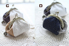 Handmade cute womens leather small change coin wallet pouch purse for women - EverHandmade