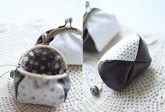 Handmade cute womens leather small change coin wallet pouch purse for women - EverHandmade