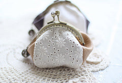 Handmade cute womens leather small change coin wallet pouch purse for women - EverHandmade