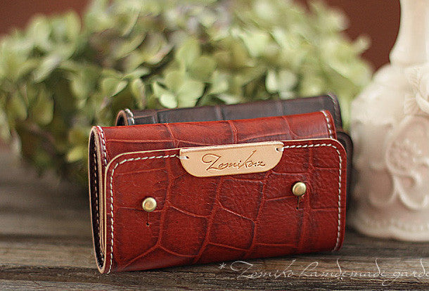 Handmade cute pretty modern leather small keys wallet pouch purse for women/lady girl - EverHandmade