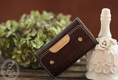 Handmade cute pretty modern leather small keys wallet pouch purse for women/lady girl - EverHandmade