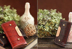 Handmade cute pretty modern leather small keys wallet pouch purse for women/lady girl - EverHandmade