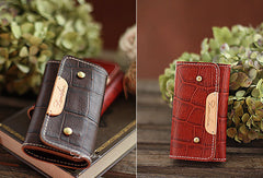 Handmade cute pretty modern leather small keys wallet pouch purse for women/lady girl - EverHandmade