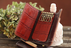 Handmade cute pretty modern leather small keys wallet pouch purse for women/lady girl - EverHandmade