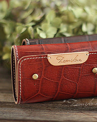 Handmade cute pretty modern leather small keys wallet pouch purse for women/lady girl