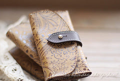 Handmade vintage classic rustic leather small keys wallet pouch purse for women/lady girl - EverHandmade