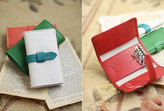 Handmade sweet cute pretty leather small keys wallet pouch purse for women/lady girl