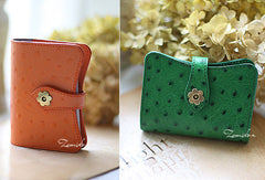 Handmade sweet pretty modern leather small cards wallet pouch purse for women/lady girl