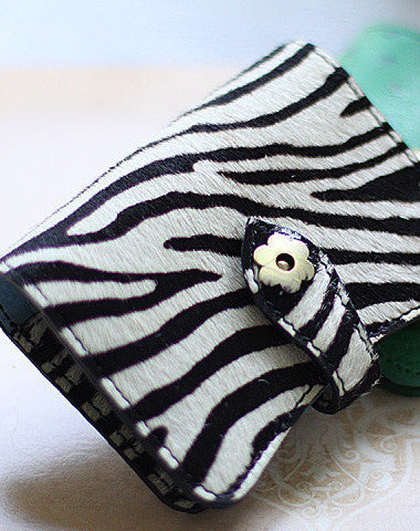 Handmade sweet pretty modern leather small cards wallet pouch purse for women/lady girl - EverHandmade