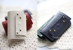 Handmade vintage sweet pretty leather small keys wallet pouch purse for women/lady girl - EverHandmade