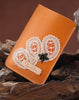 Handmade vintage rustic orange leather iphone case cover bag pouch for women/lady girl - EverHandmade