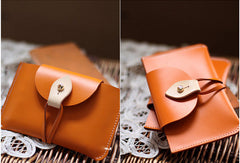 Handmade vintage rustic pretty leather iphone case cover bag pouch for women/lady girl