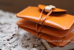 Handmade vintage rustic pretty leather iphone case cover bag pouch for women/lady girl