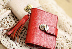 Handmade cute pretty cilice leather small cards wallet pouch purse for women/lady girl