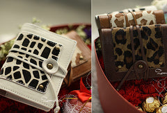 Handmade cute pretty cilice leather small cards wallet pouch purse for women/lady girl