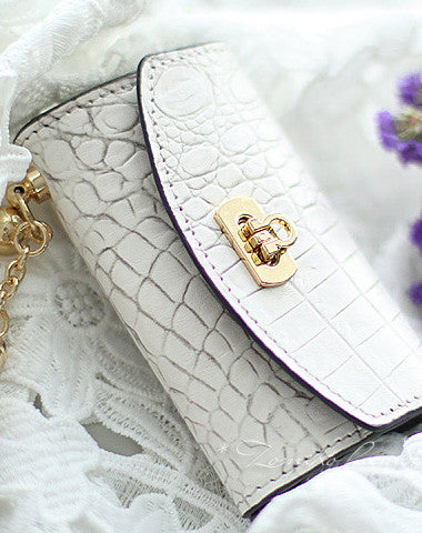 Handmade modern pretty leather small keys wallet pouch purse for women/lady girl - EverHandmade