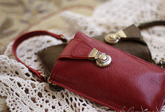 Handmade sweet modern pretty leather iphone case cover bag pouch for women/lady girl - EverHandmade