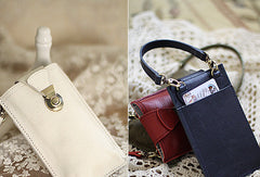 Handmade sweet modern pretty leather iphone case cover bag pouch for women/lady girl - EverHandmade