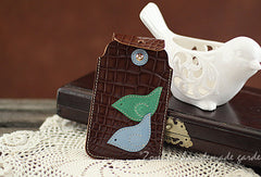 Handmade vintage sweet pretty leather iphone case cover bag pouch for women/lady girl - EverHandmade