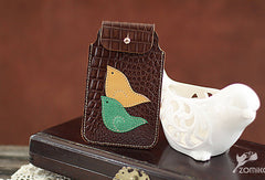Handmade vintage sweet pretty leather iphone case cover bag pouch for women/lady girl - EverHandmade