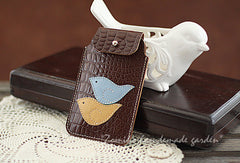 Handmade vintage sweet pretty leather iphone case cover bag pouch for women/lady girl - EverHandmade