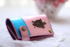 Handmade vintage sweet pretty leather small keys wallet pouch purse for women/lady girl