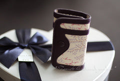 Handmade rustic sweet pretty leather small keys wallet pouch purse for women/lady girl - EverHandmade
