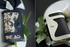 Handmade rustic sweet pretty leather small keys wallet pouch purse for women/lady girl - EverHandmade