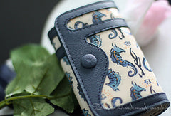Handmade rustic sweet pretty leather small keys wallet pouch purse for women/lady girl - EverHandmade