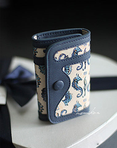 Handmade rustic sweet pretty leather small keys wallet pouch purse for women/lady girl - EverHandmade