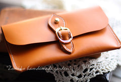 Handmade vintage rustic pretty leather iphone case cover bag pouch for women/lady girl - EverHandmade