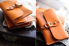 Handmade vintage rustic pretty leather iphone case cover bag pouch for women/lady girl - EverHandmade