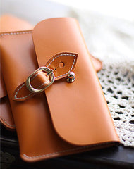 Handmade vintage rustic pretty leather iphone case cover bag pouch for women/lady girl - EverHandmade