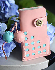 Handmade vintage rustic pretty leather iphone case cover bag pouch for women/lady girl - EverHandmade