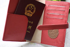 Handmade sweet cute split joint leather billfold passport bifold wallet for women/lady girl