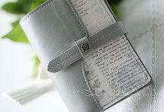 Handmade sweet cute split joint leather billfold passport bifold wallet for women/lady girl