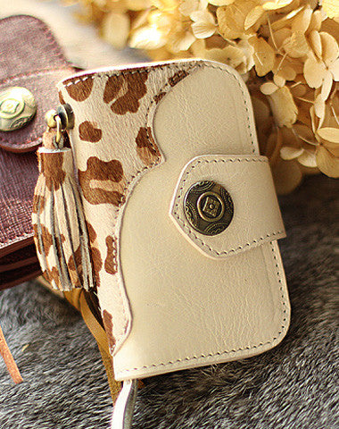 Handmade modern pretty beautiful leather small keys wallet pouch purse for women/lady girl - EverHandmade