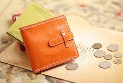 Handmade vintage cute sweet lace leather small bifold wallet for women/lady - EverHandmade