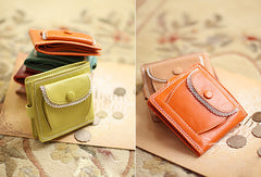 Handmade vintage cute sweet lace leather small bifold wallet for women/lady - EverHandmade