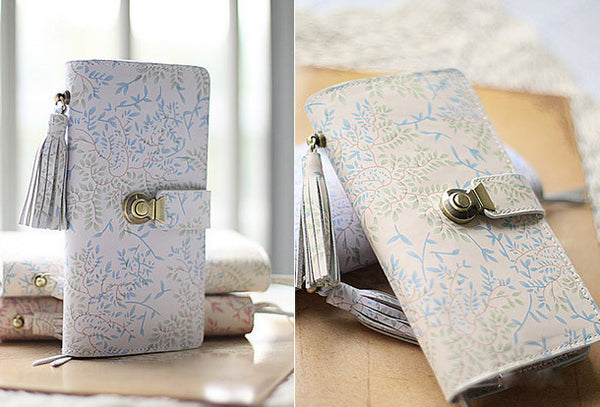 Handmade vintage womens leather long wallet Long bifold wallet for women NF04791011